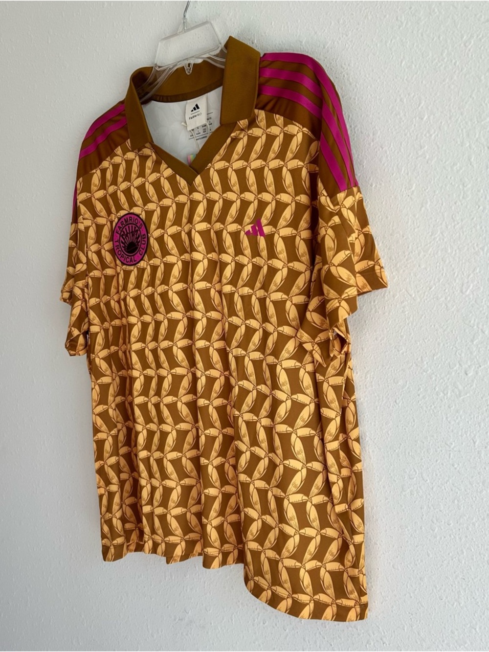 Adidas x Farm Rio's Tropical Club Soccer Jersey Brown Multi Color JD6303 Sz XL - Picture 5 of 12